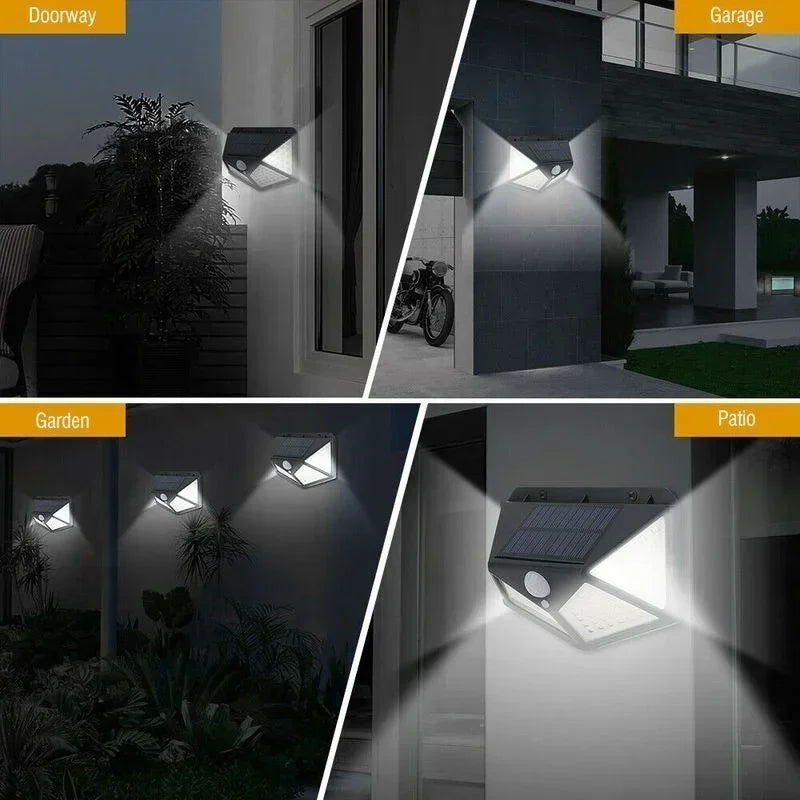 Lampara Solar para Exteriores. con Sensor de Movimiento y 3 tonos de Luces. 13 Cms Ancho X 9.5 Cm Altura