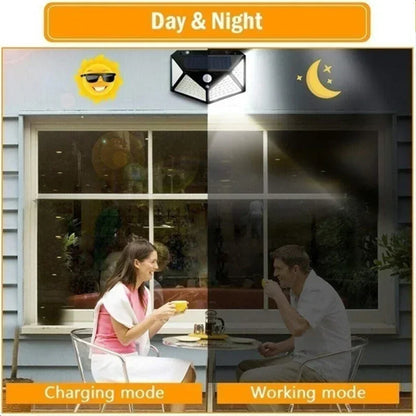 Lampara Solar para Exteriores. con Sensor de Movimiento y 3 tonos de Luces. 13 Cms Ancho X 9.5 Cm Altura