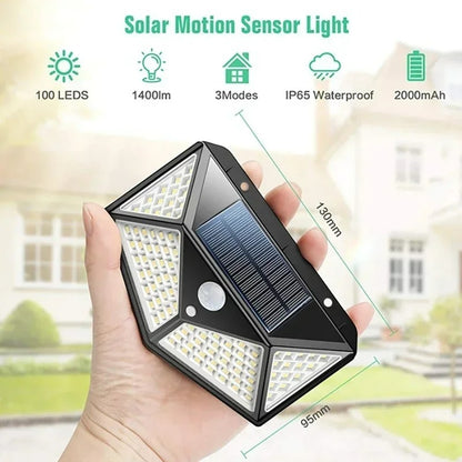 Farola Solar para exteriores, lámpara de pared con Sensor de movimiento PIR, para jardín y patio,